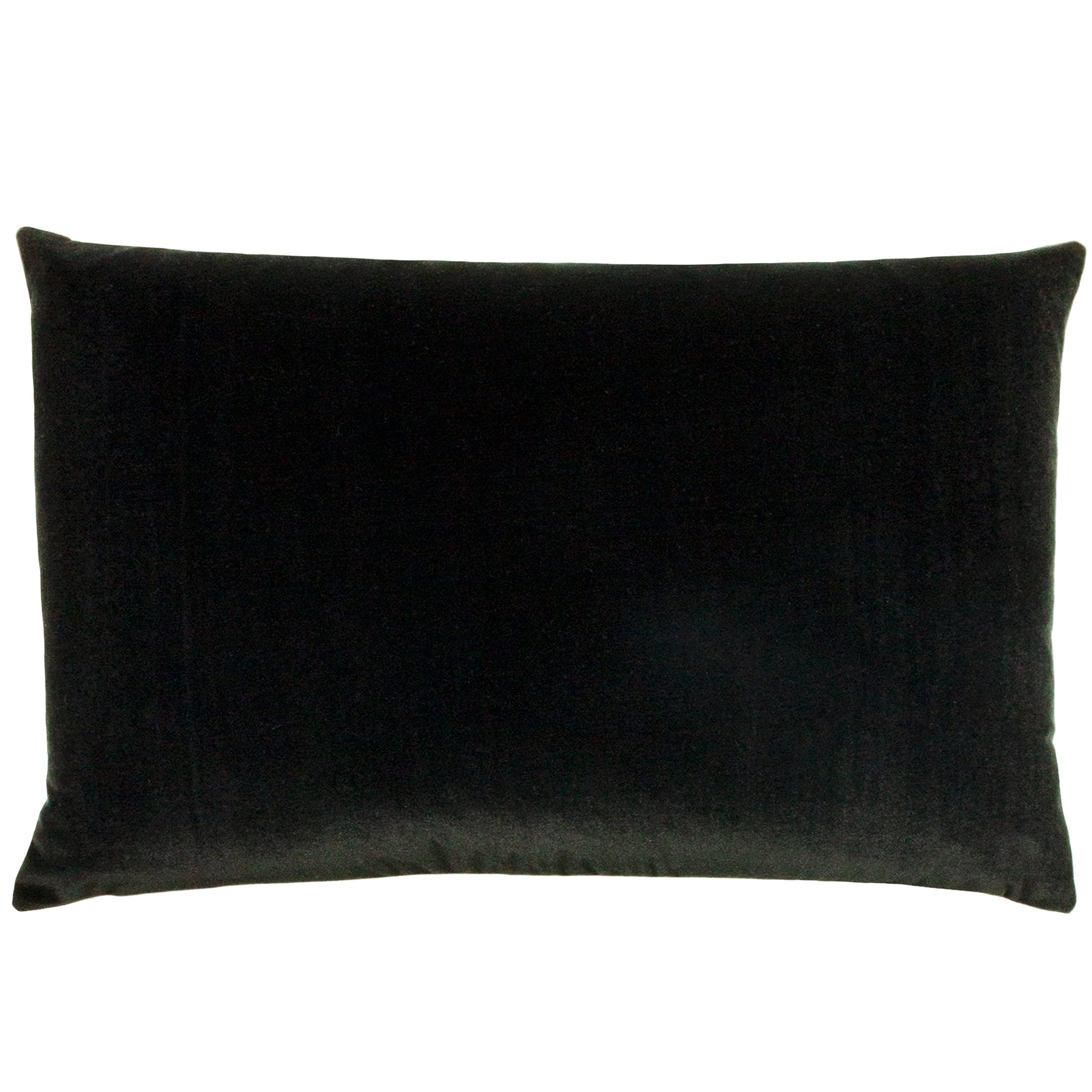 Furn Contra Soft Velvet Contrast Coloured Reverse Cushion in Black | Size: 40cm x 60cm