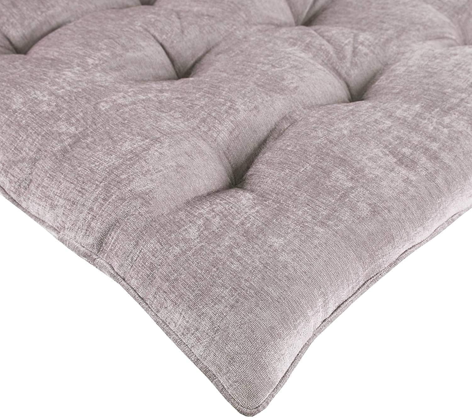 OGFC 80206 Classic Foldable Lounge Floor Pillow Cushion Tufted Guest Mattress for Meditation, Game Playing, Yoga, Reading with Travel Wrap, 74x27, Blush 3