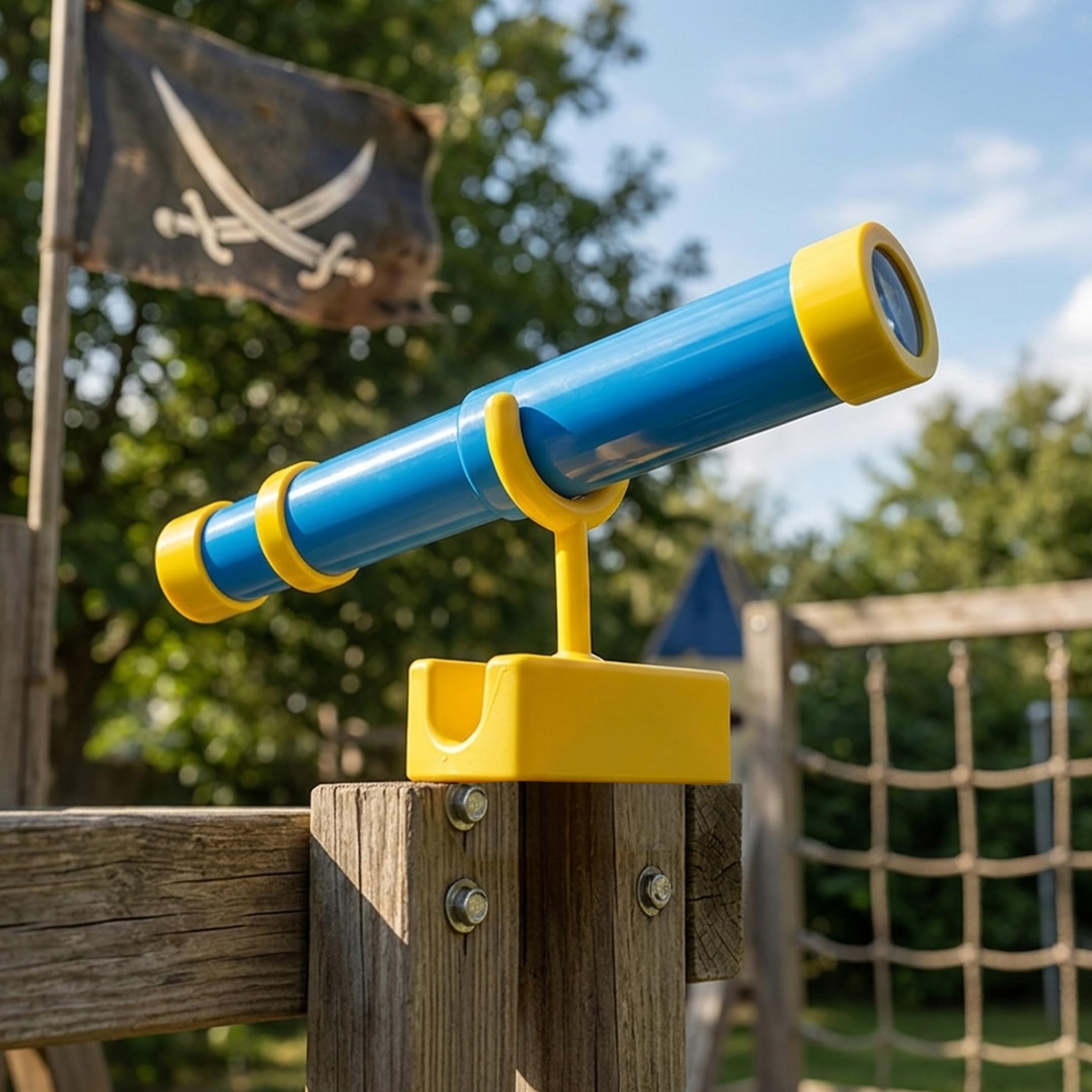 Telescopio per casetta da Gioco per Bambini, monoculare Pieghevole educativo, Giocattolo monoculare Portatile Retrattile per Parco Giochi all'aperto per l'esplorazione scientifica, Blu
