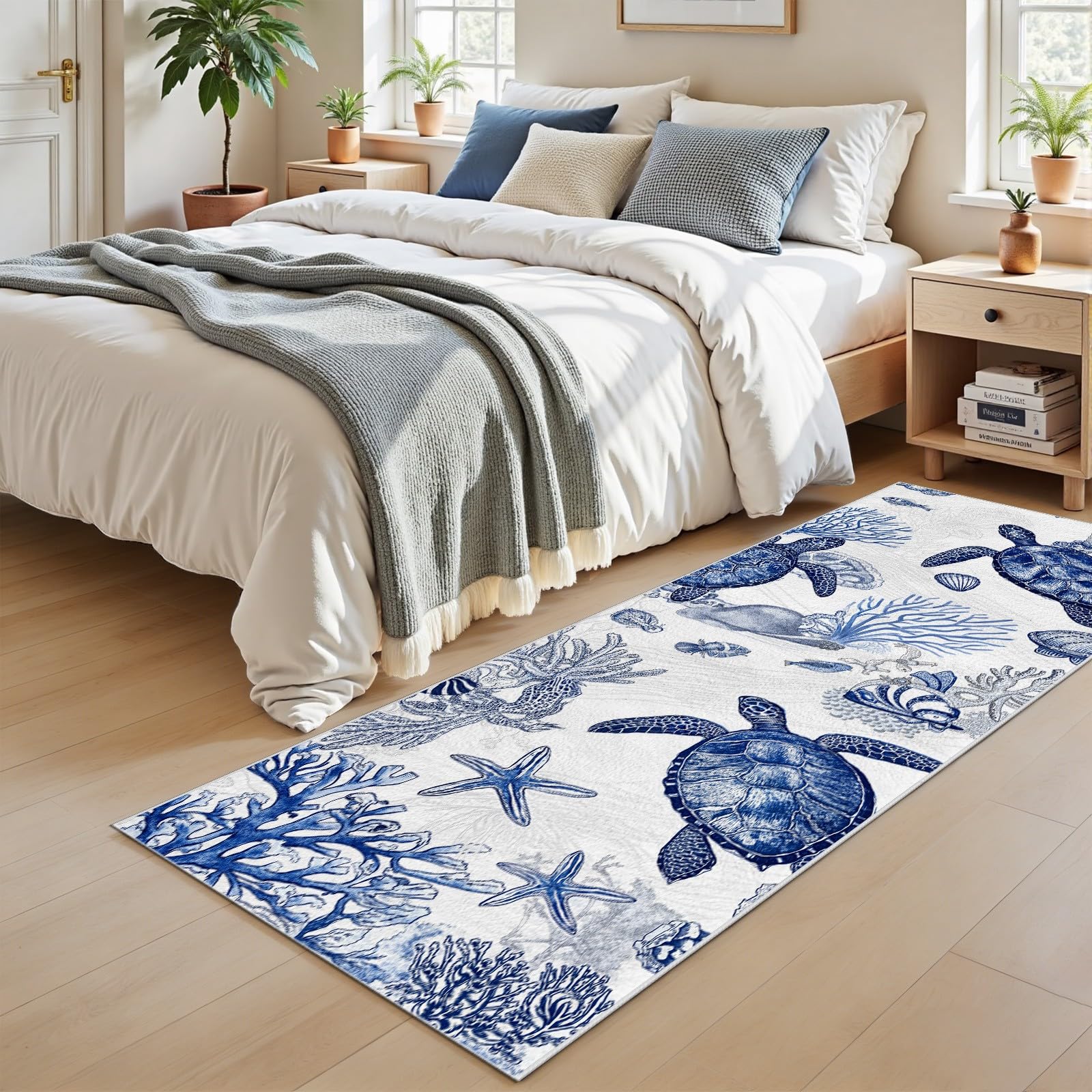 Küste Schildkröte Flur Teppich Läufer 60x150 cm, Nautisch Maritim