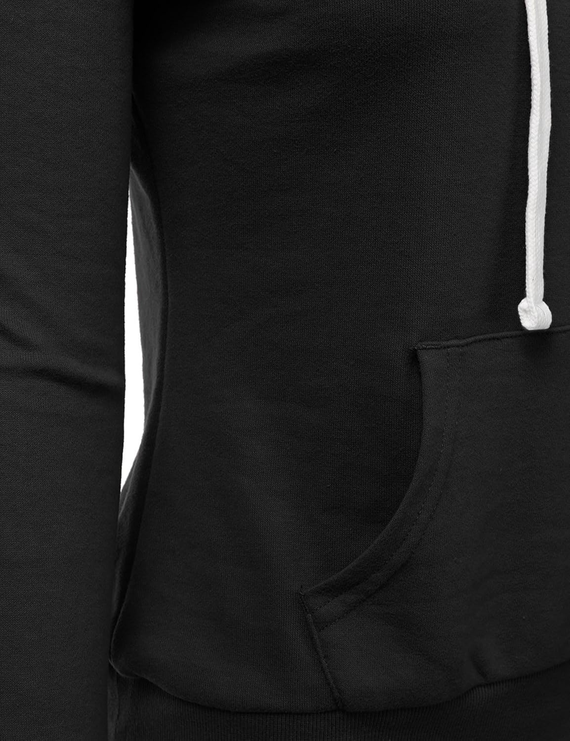 DOUBLJU Basic Lightweight Pullover Hoodie Sweatshirt for Women X-Large A_black