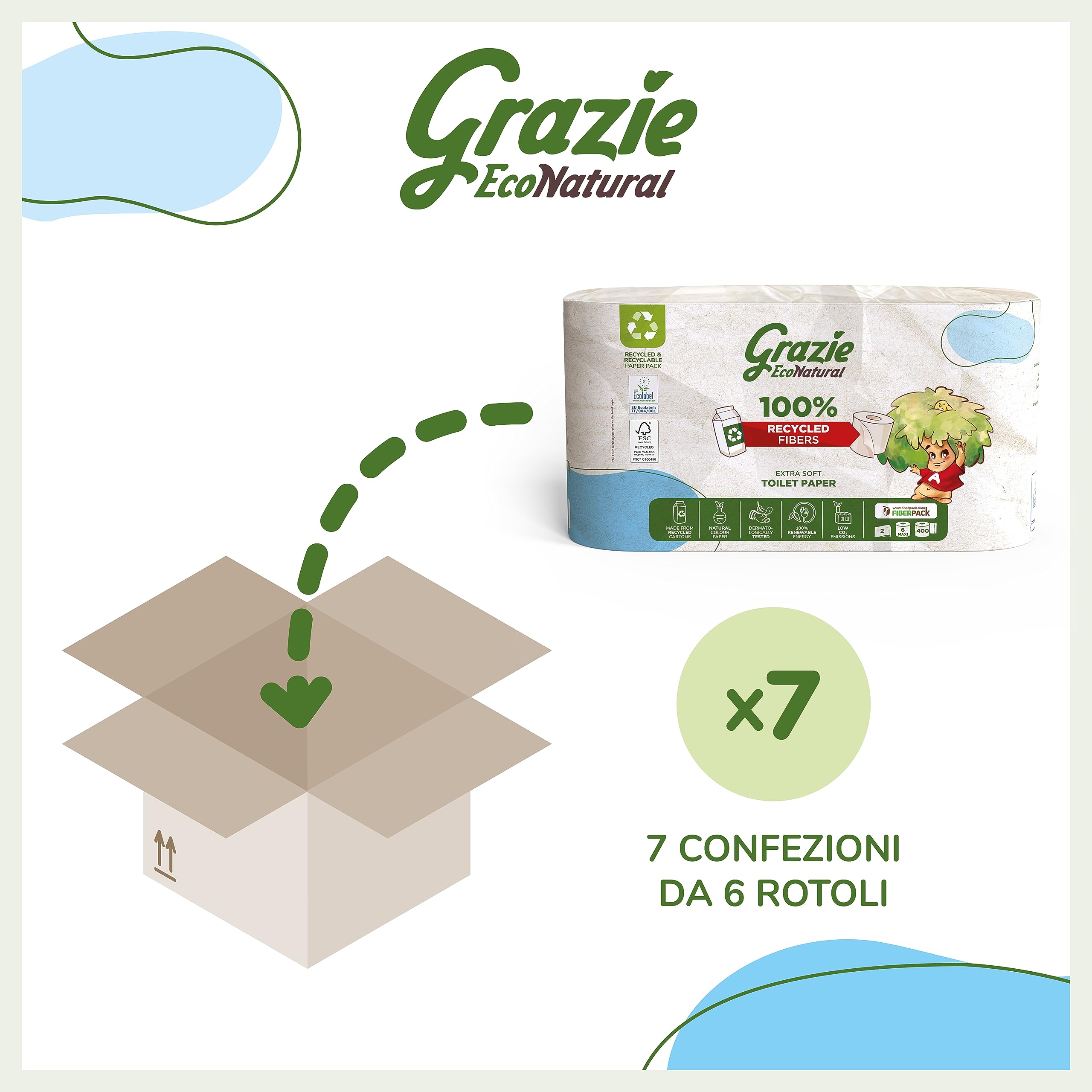 Single Ply Toilet Paper 48 Rolls Feathery Recycle P/PACK | Caprichem Online - View #4