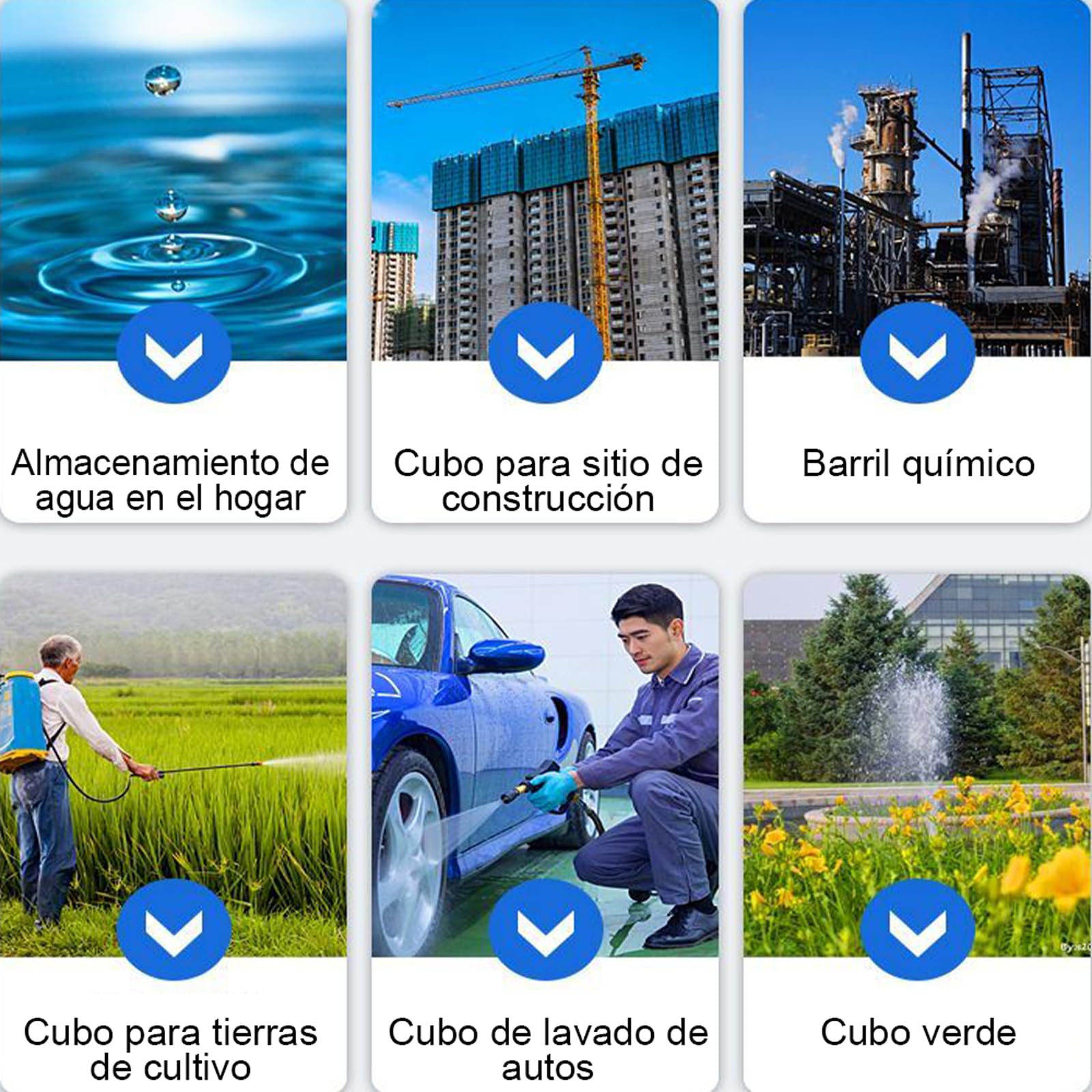 Bidon Agua con Grifo Tanque Agua Cubo de Agua Senderismo Camping Picnic Travel BBQ Bidon Recipiente de Almacenamiento de Agua Horizontal de Plástico Grueso (50/L)