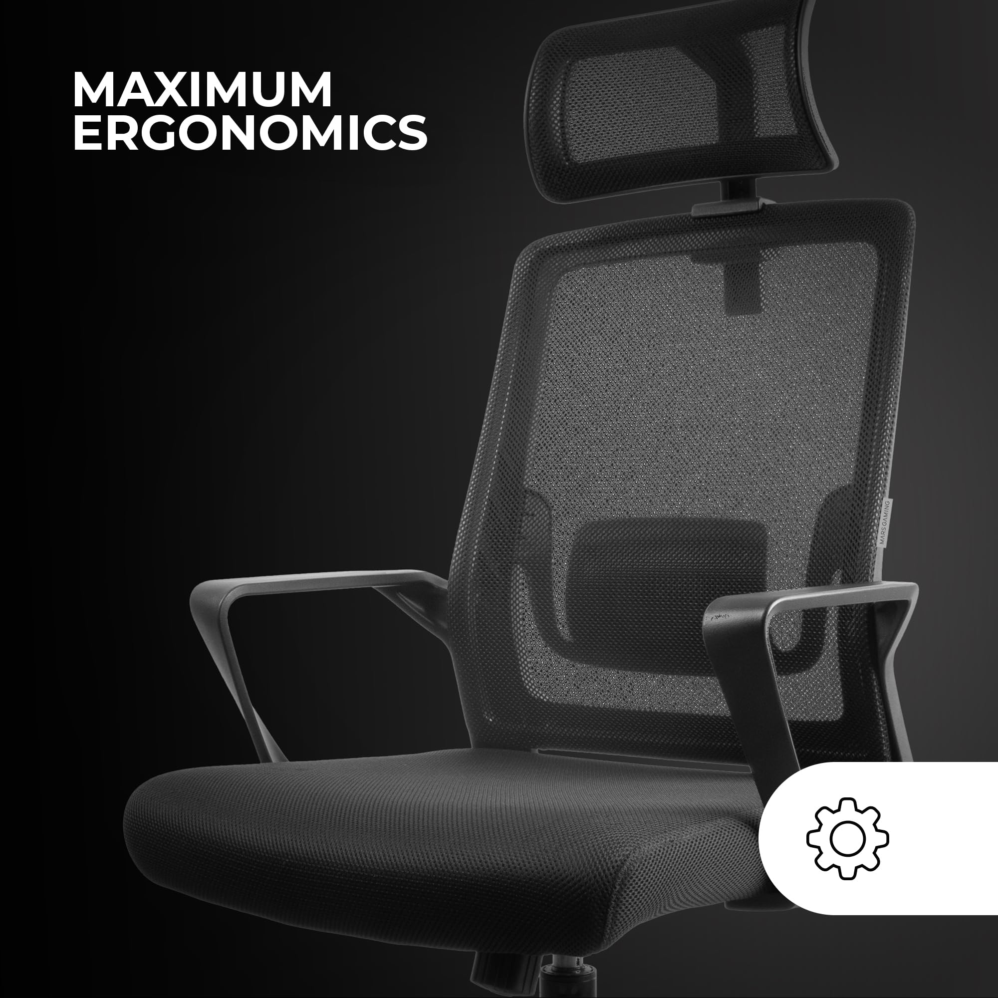 Mars Gaming MGC-ERGOPLUS, Professional Ergonomic Chair, Dynamic Lumbar