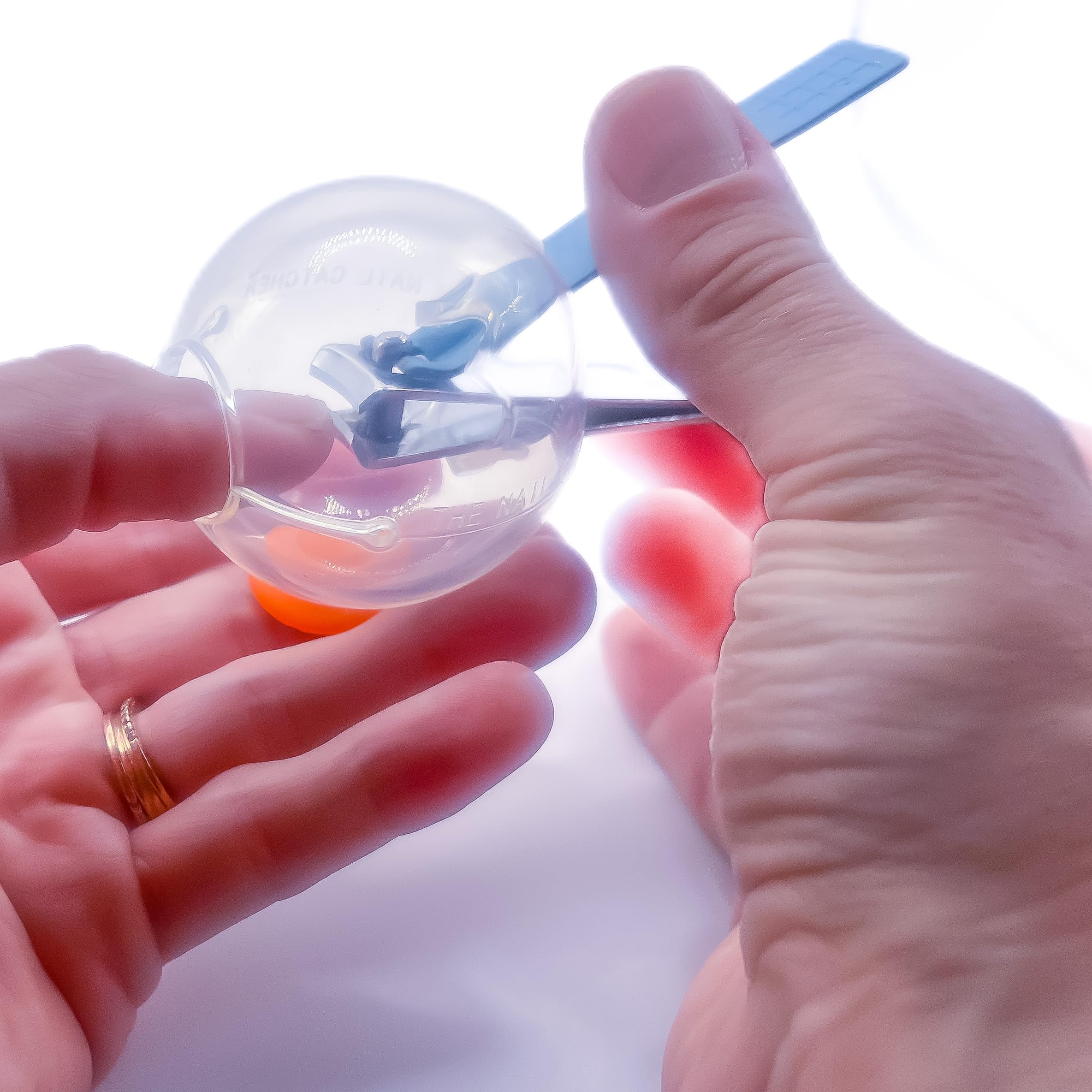 Fingernail Clipping Catcher, Compatible with All Nail Clippers, Unisex, 1 Count, Clear, Mess-Free Nail Clipping, Suction-Base for Storage. Lightweight and Travel Friendly.