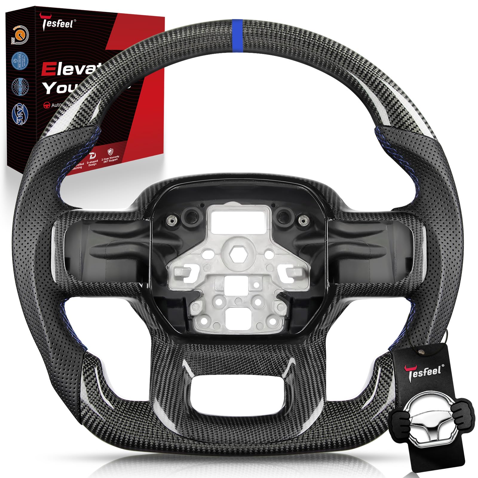Photo 1 of TESFEEL Carbon Fiber Steering Wheel for Ford F-150 (2021-2025)