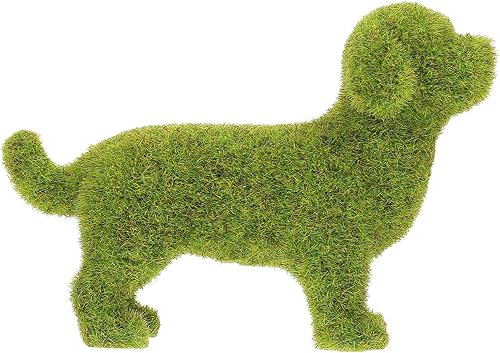 Miniatura 6 de Happyyami Rocas artificiales de musgo con forma de perro, piedras cubiertas de musgo verde sintético, bolas de musgo verde, césped de musgo
