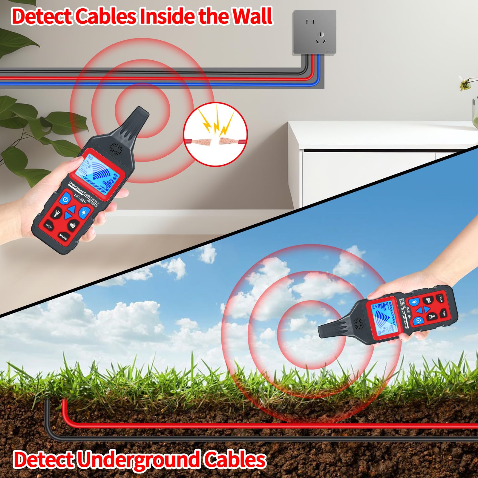 Short Cable Detect Snapklik.com : Underground Cable Wire Locator, RockyMars Cable Tester ...