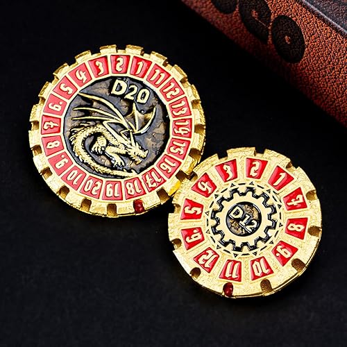 Miniatura 38 de DND - Juego de dados de metal para Dungeons and Dragons, dados de metal único DND, dados de poliedro D y D con caja para juegos de rol D20, D12