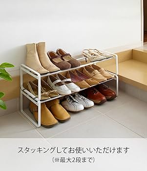 【美品】シューズラック 3段タイプ ※直接取引値引あり シューズラック 4段 N1-SR50BK / 玄関 靴 シューズ ラック 棚 シェル