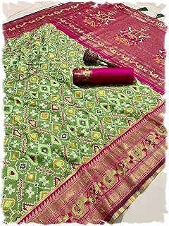 Pandadi Saree Women's Mint Green Pure Soft Kanchivaram Paithani Silk saree With Unstitched Blouse Piece