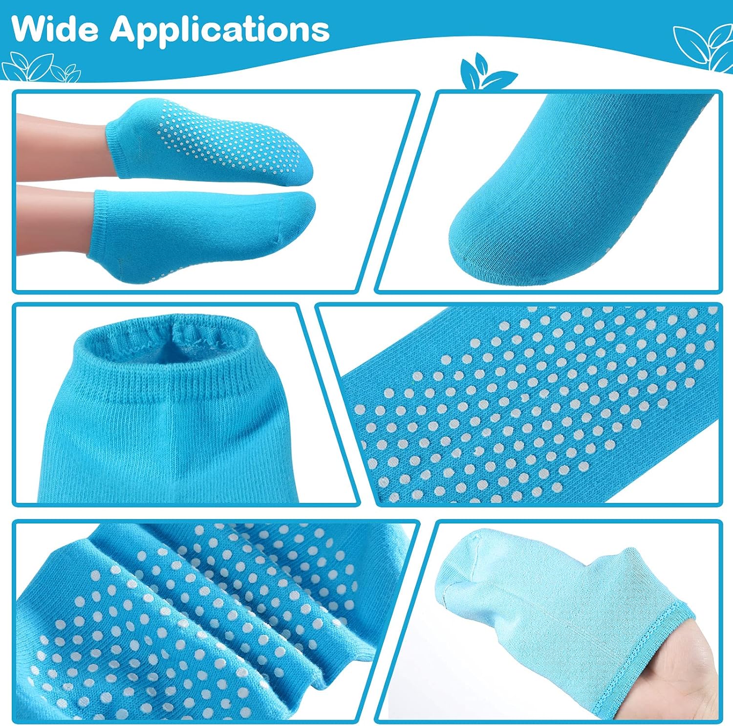 26 Pairs Non Slip Socks for Pilates, Ballet, Barre, Yoga, Grippy Ankle Socks with Sticky Grippers for Women and Men, Mixed Color, Adult Size - Image 4