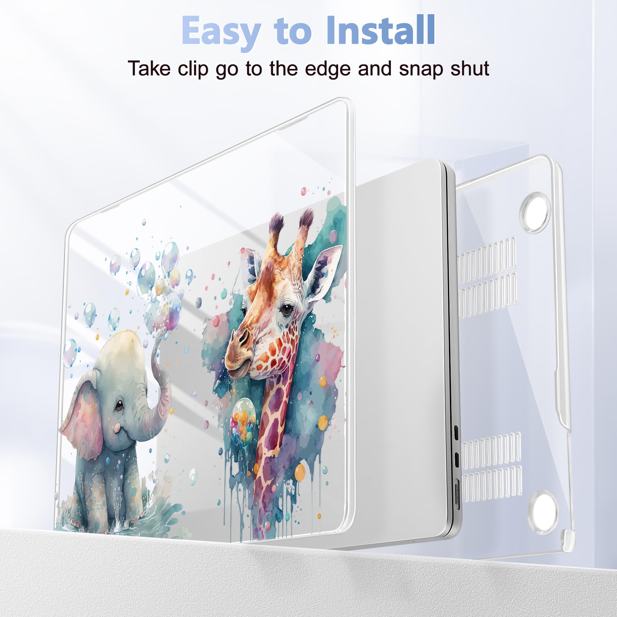 Funda para MacBook Air de 13.6 pulgadas con chip M2 A2681 versión 2022, funda rígida de plástico con protector de pantalla y cubierta de teclado para MacBook Air de 13.6 pulgadas, compatible