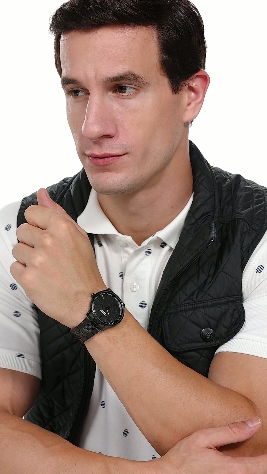 Buy Sonata Poze Quartz Black Dial Black Metal Strap Analog Watch