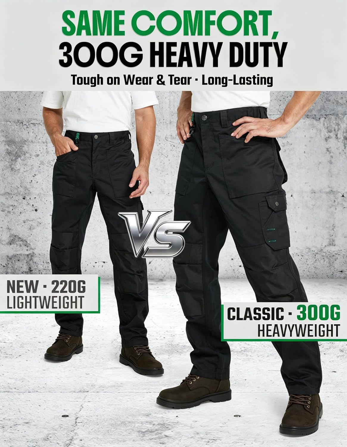 SKPRO Men's Work Pants with Knee Pads - Knee Pad Pockets Carpenter Pants, Construction Workwear Safety Cargo Trousers