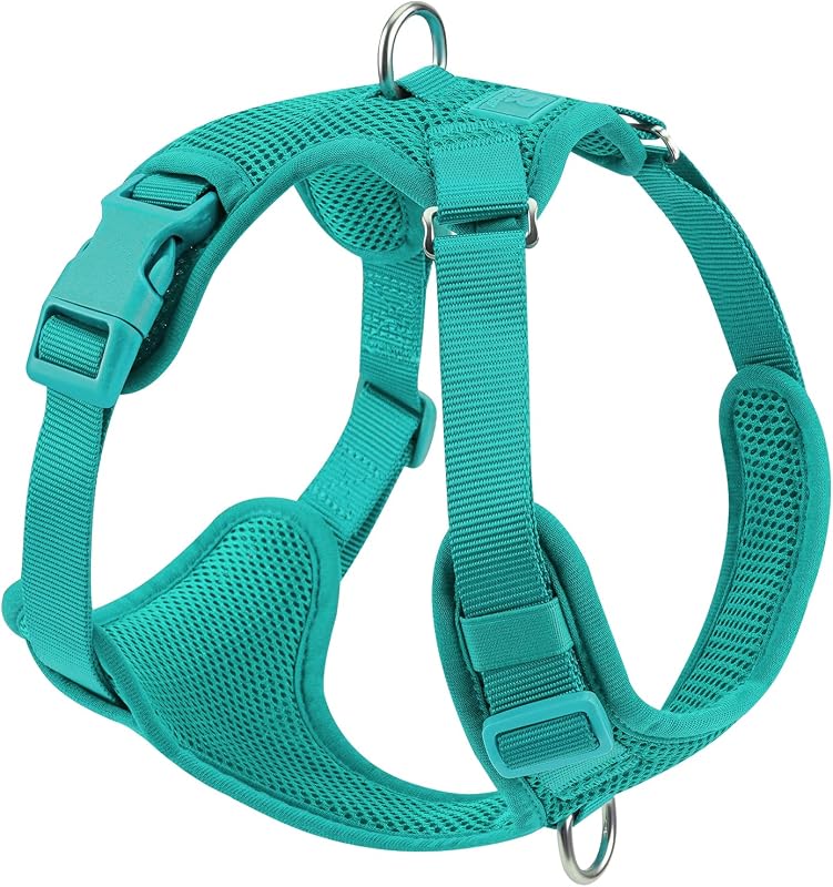 Peitoral Vest para Cães com Tela Mesh, Ajustável e com Argolas Duplas Sunraymascota