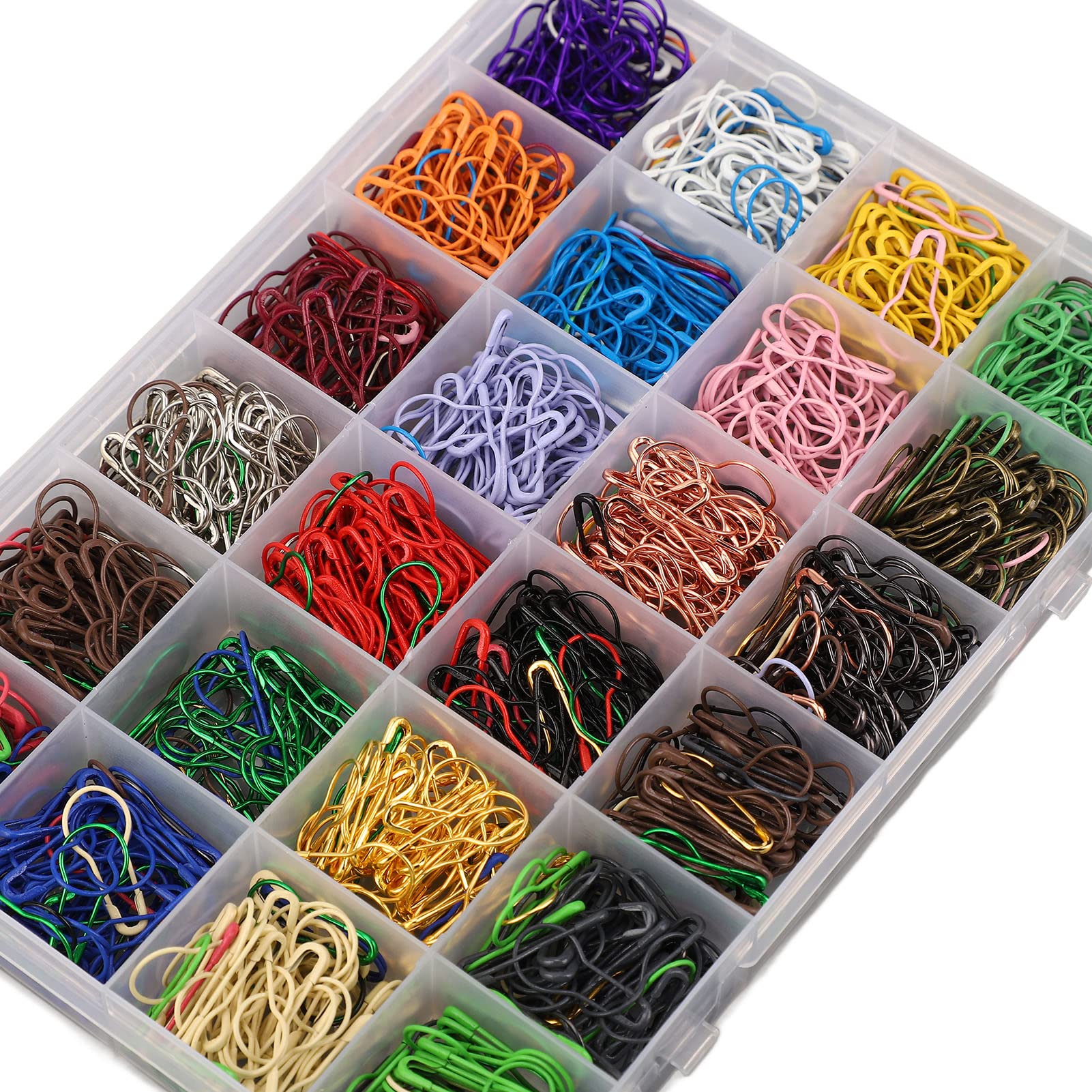 1000 Spille Da Balia Metalliche Colorate - Forma Zucca 22mm, 10 Colori Misti Per Cucito, Fai Da Te, Etichette Regalo