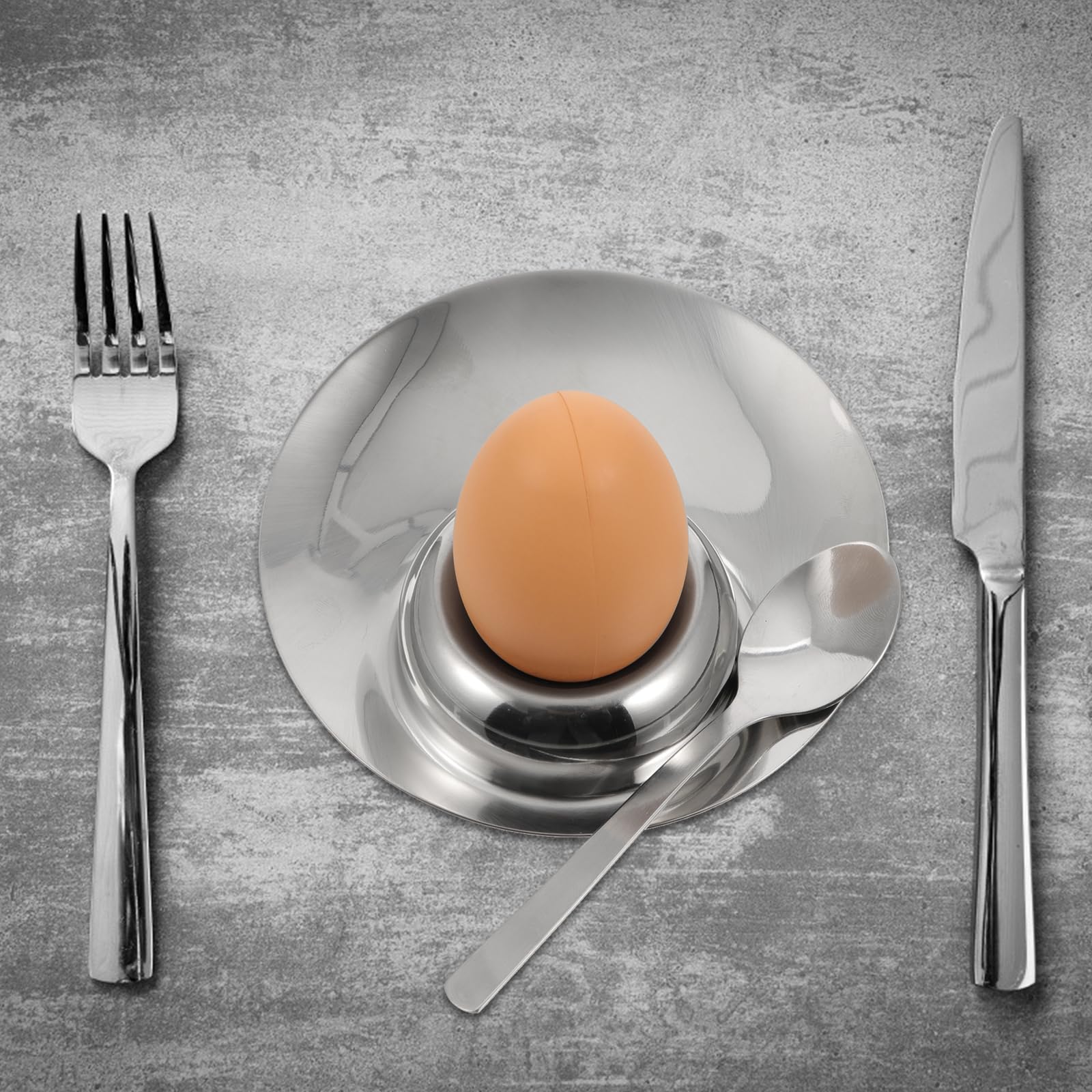 Cabilock Eierbecher Edelstahl - Modernes Eiergeschirr Mit Löffel Für Frühstück & Dessert