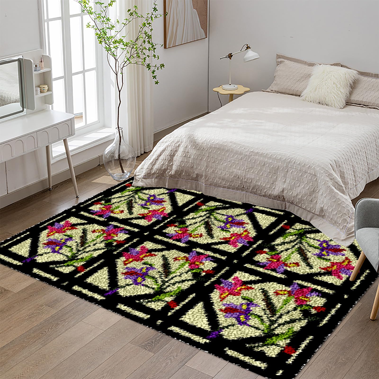 Tehocwiz Large Latch Hook Kits For Adults Rug Making Kit For Adults Beginners Latch Hook Rug Kits 38x52 cm Embroidery Carpet, Pre-Printed Pattern Rug Making Kit, Tapestry Kits Rug for Beginners — image 1