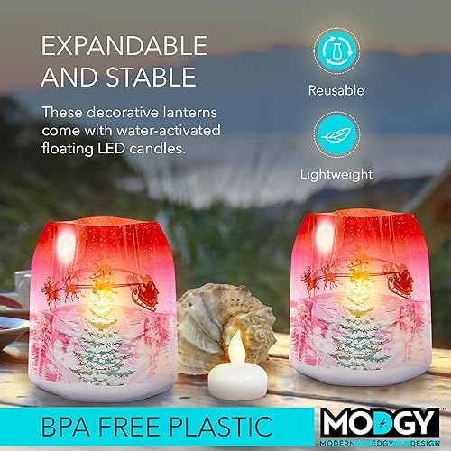 Miniatura 3 de MODGY Faroles luminarios portavelas decorativo para interiores y exteriores, faroles para decoración de centros de mesa de boda, patio exterior,