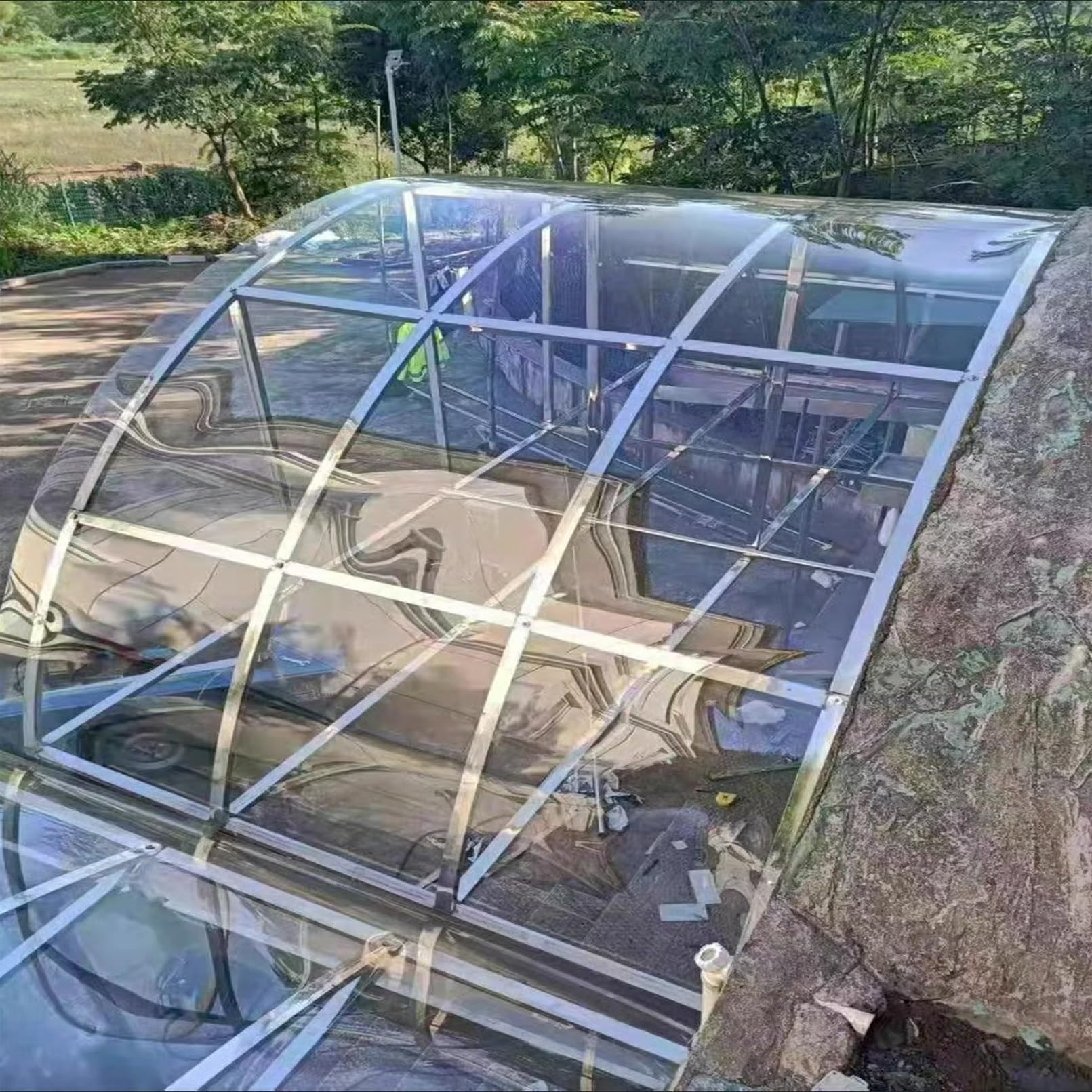 SARKEY Placas De Policarbonato Transparente, Láminas De Plástico Acrílico 1mm Espesor, Paneles Cubierta De Invernadero, Planchas Tejado, para Jardines Garaje(1.22x9m/4x29.5ft)