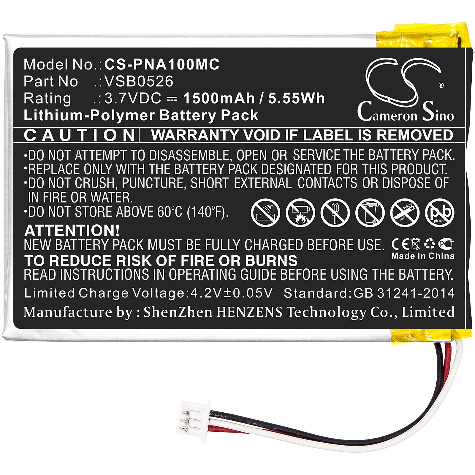 vhbw Batterie Compatible avec Panasonic HX-A500, HX-A500-D, HX-A100, HX-A100 -H, HX-A1M caméra de Sport, Appareil Photo (1500mAh, 3,7V, Li-polymère