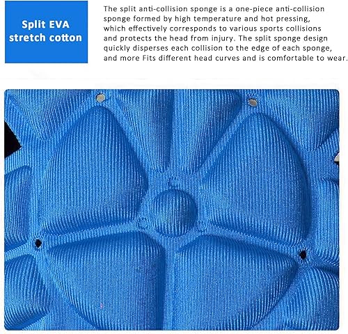 Miniatura 10 de Casco de fútbol de concha suave gorra Scrum 7v7 casco de rugby acolchado portero ajustable casco de portero de fútbol con bandera para niños jóvenes