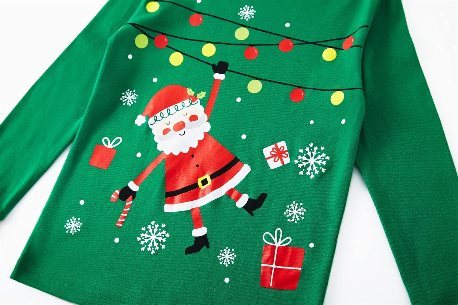 Akyzic Kids Christmas Pajamas 100% Cotton Long Sleeve Matching Holiday Pjs Set Toddler Boys Girls Xmas Jammies 3t -10t - Image 4