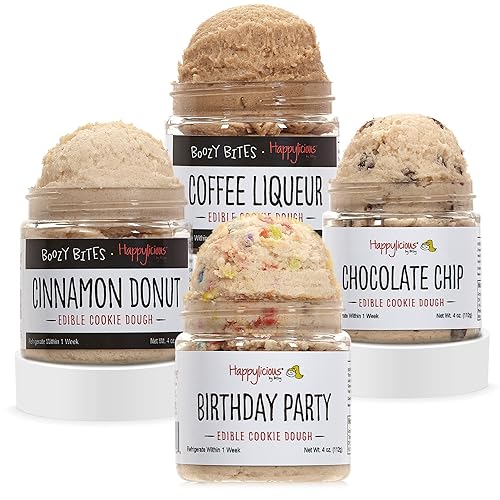 HAPPYLICIOUS Masa de galletas gourmet comestible Listo de forma segura para comer directamente fuera del frasco Delicioso bocadillo dulce o