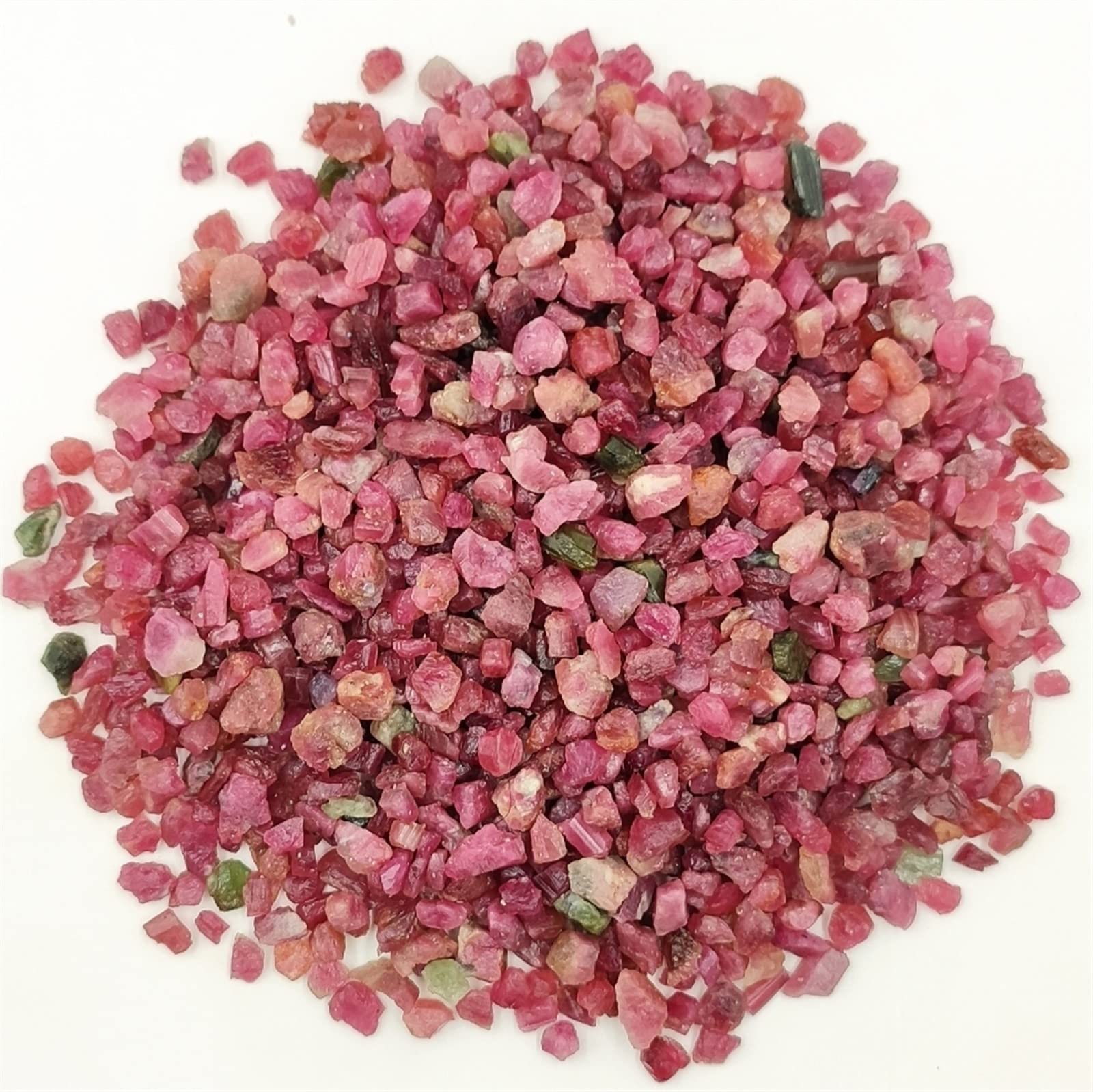 EKFBQBGW 500g a Granel Rojo Natural Colorido turmalina Grava Roca Cristales crudos Chips Piedras Preciosas Acuario decoración del hogar Piedras Naturales decoración de la habitación