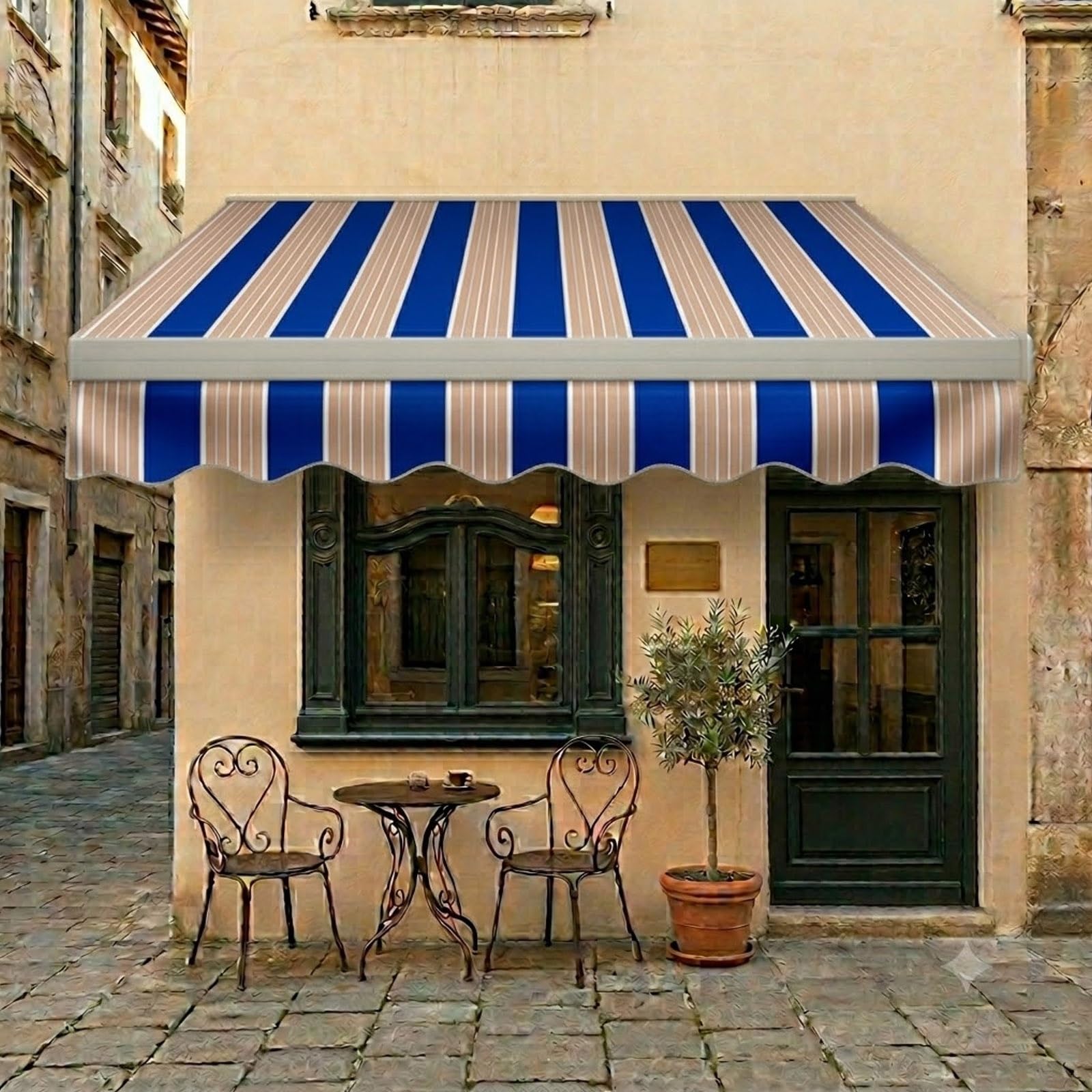 Yidlkecqey Retractable awnings for patio waterproof, patio awnings for outside retractable, window awnings exterior，porch covers for shade and rain waterproof,for courtyards(Type H,18x9ft)