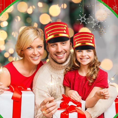 Miniatura 6 de Ramede 4 piezas de sombrero de batería cascanueces para niño, sombrero de soldado de juguete, sombrero de banda de marcha, sombrero de maestra de