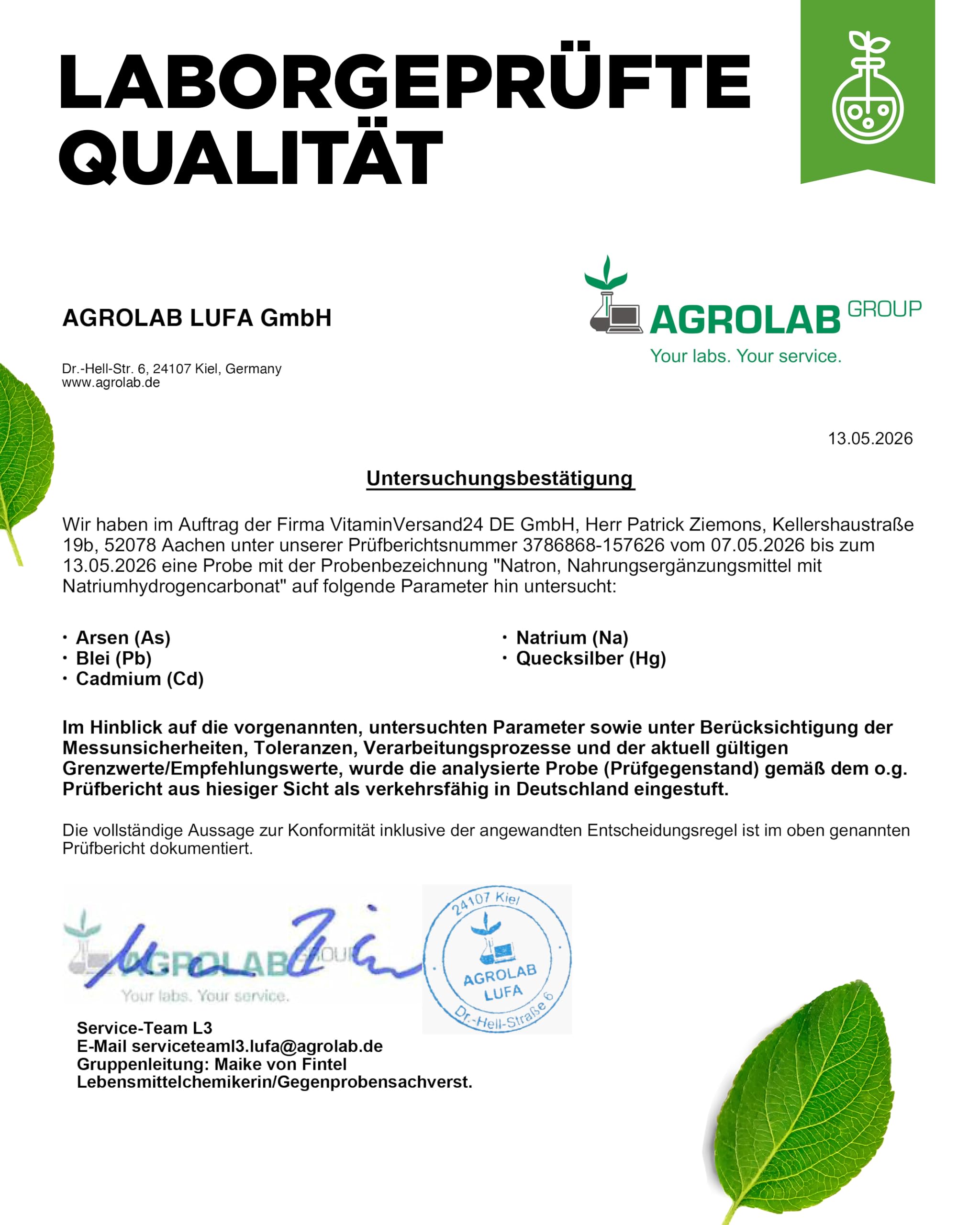 vit4ever Natron Kapseln - 300 Kapseln - 1000 mg Natron | 4000 mg Natriumhydrogencarbonat pro Tagesdosis, über 99 % Reinheit, vegan & ohne unnötige Zusätze
