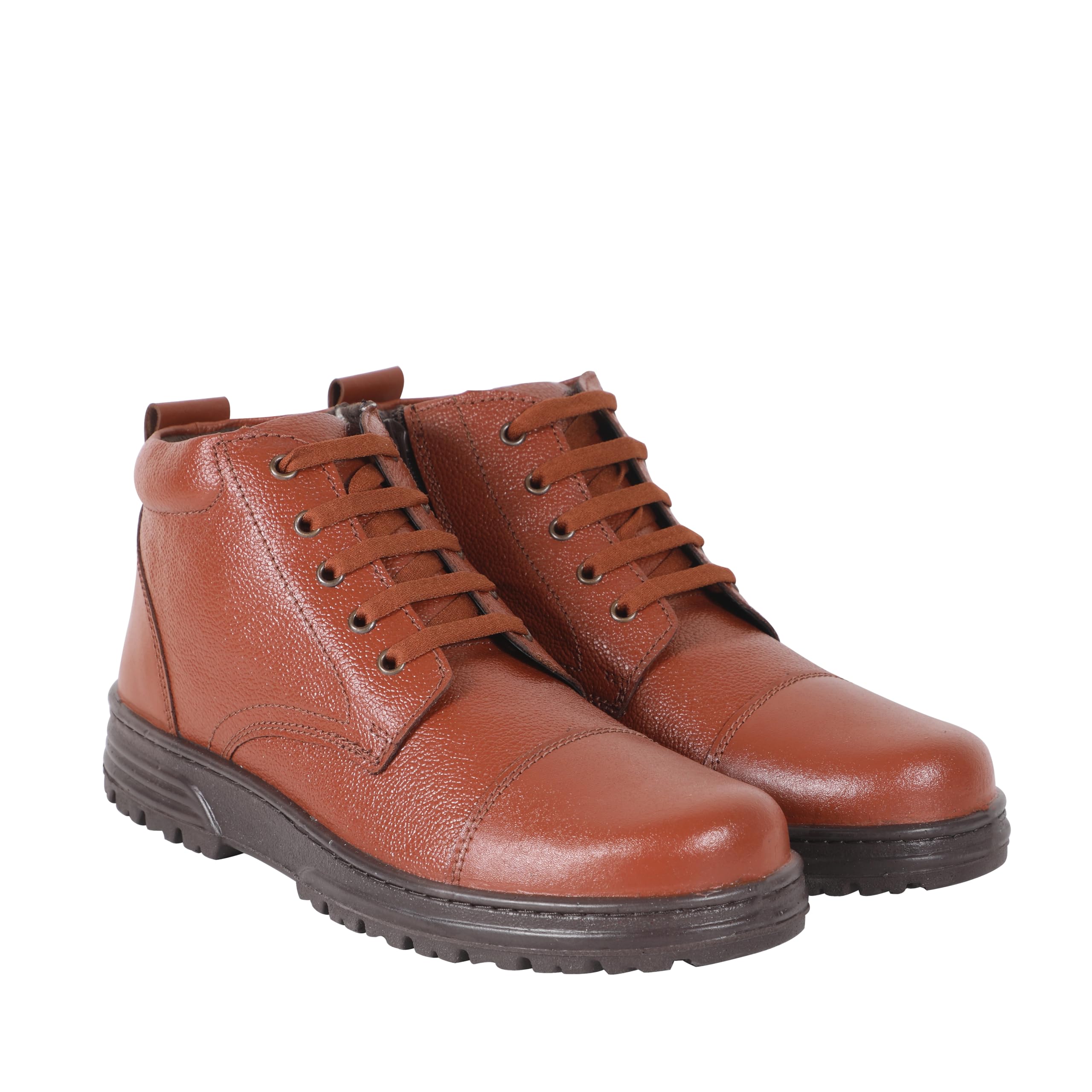 Liberty Warrior 7190-166 Police Boots for Men, Genuine Leather, Single Density PU Sole, Hard Toe, Light Weight, Black & Tan, Sizes-5UK-12UK-image-1