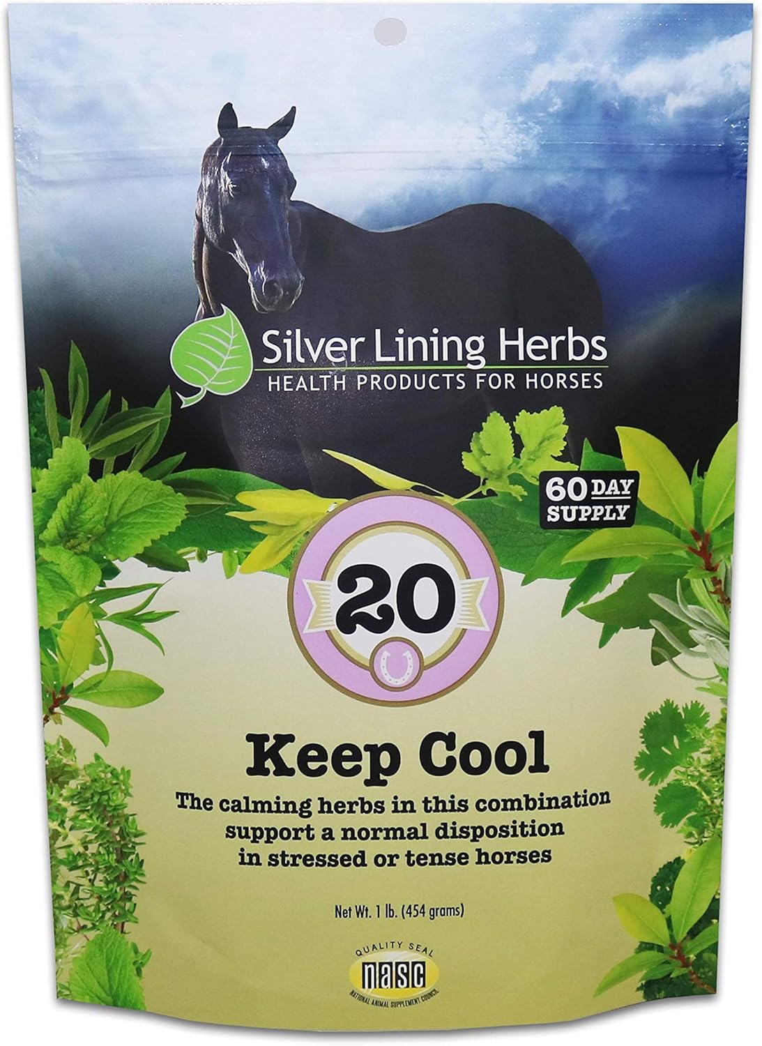 Silver Lining Herbs 20 Keep Cool Equine Calmer Natural