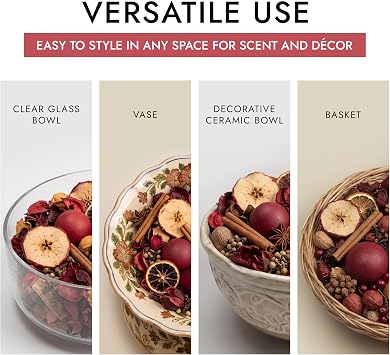Claire Burke Applejack & Peel Scented Potpourri Bag Dried Flower Potpourri Bowl Filler | Apple, Cinnamon & Spice | Decorative Home, Bathroom, and Bedroom Fragrance | 2 Qt Bag, 1 Count