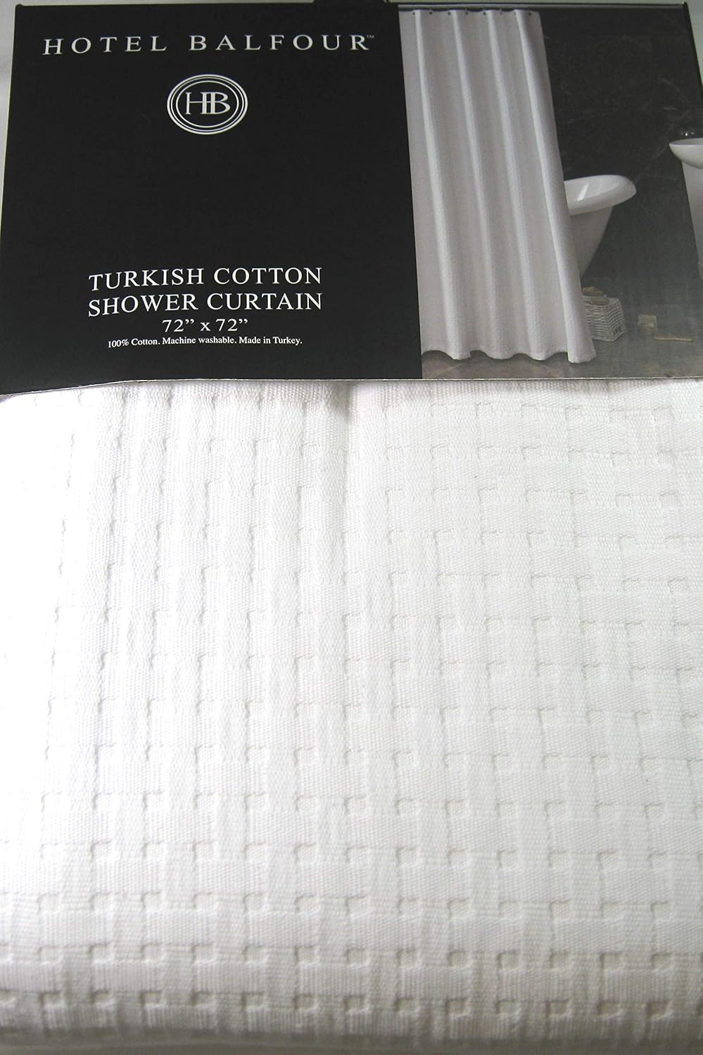 Hotel Balfour Premium Quality Fabric Shower Curtain Small