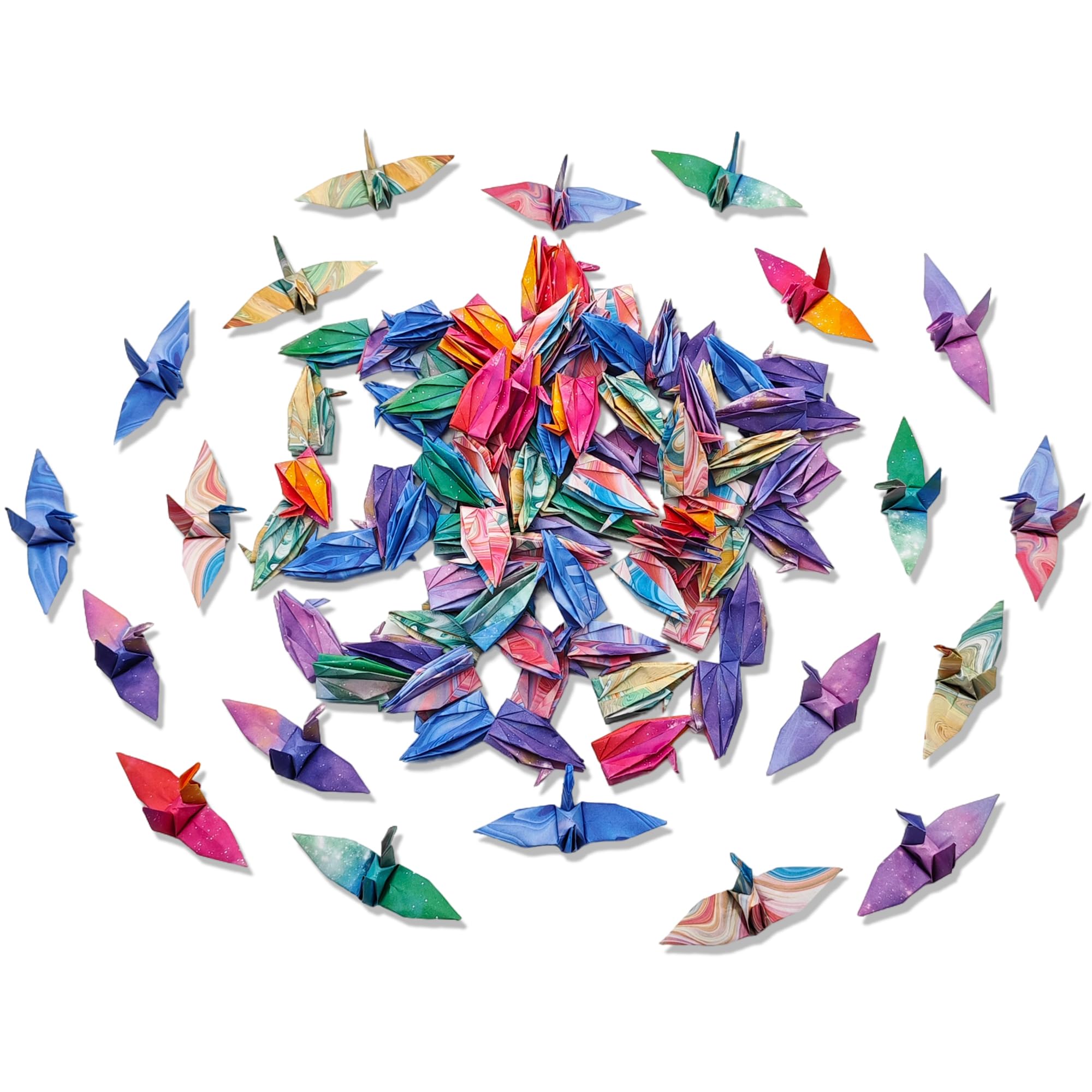 Grullas De Papel Para Origami 48 Piezas Doble 8 Colores