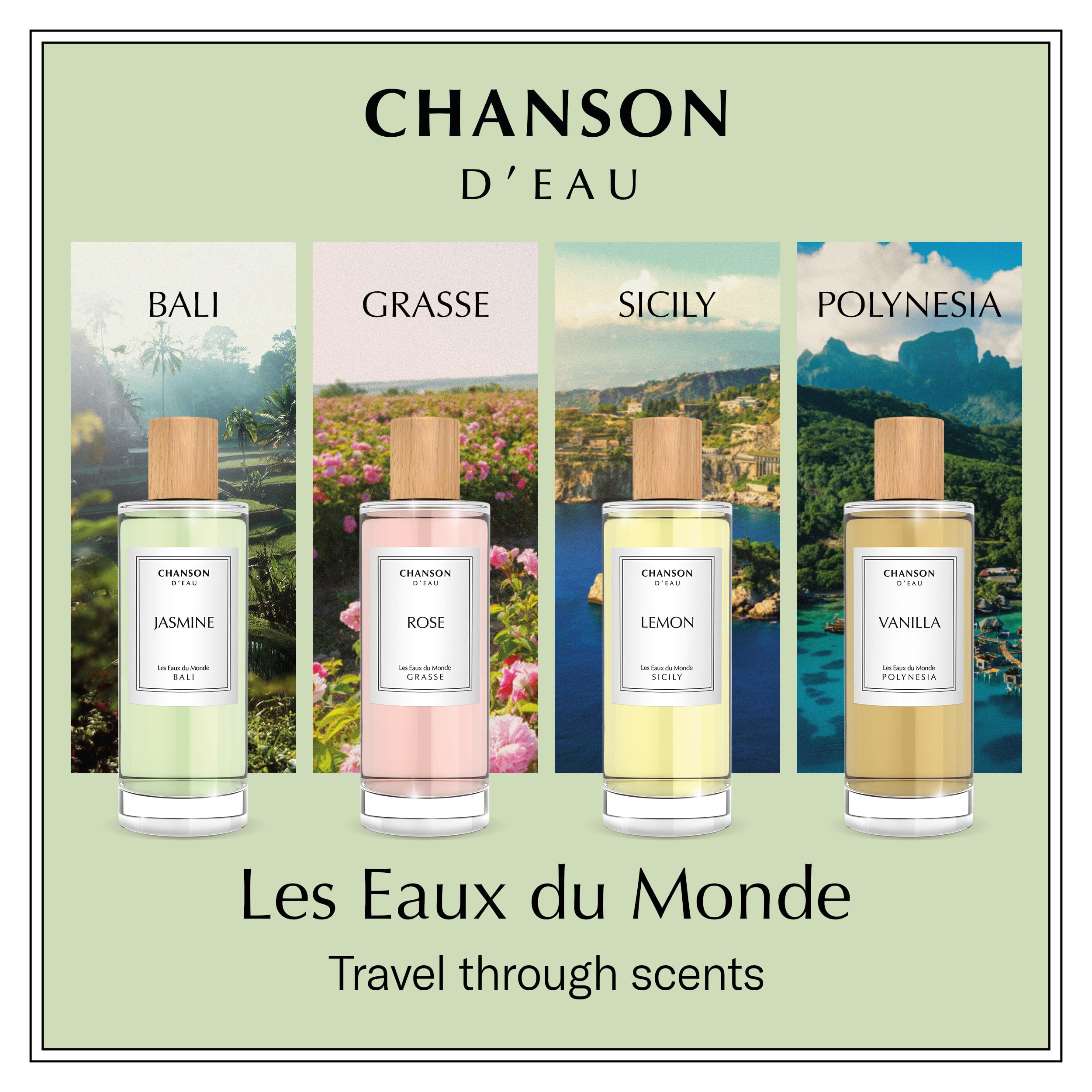 Chanson d'Eau Les Eaux du Monde Coconut Profumo Spray Corpo e Capelli Donna, Profumo ambrato legnoso, 75 ml
