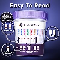 Vista 6 de Prime Screen -12 Panel Multi Drug Orine Test Compact Cup (AMP, BAR, BUP, BZO, COC, mAMP/MET, MDMA, MOP/OPI, MTD, OXY, PCP, THC) C-Cup-[2 paquetes]