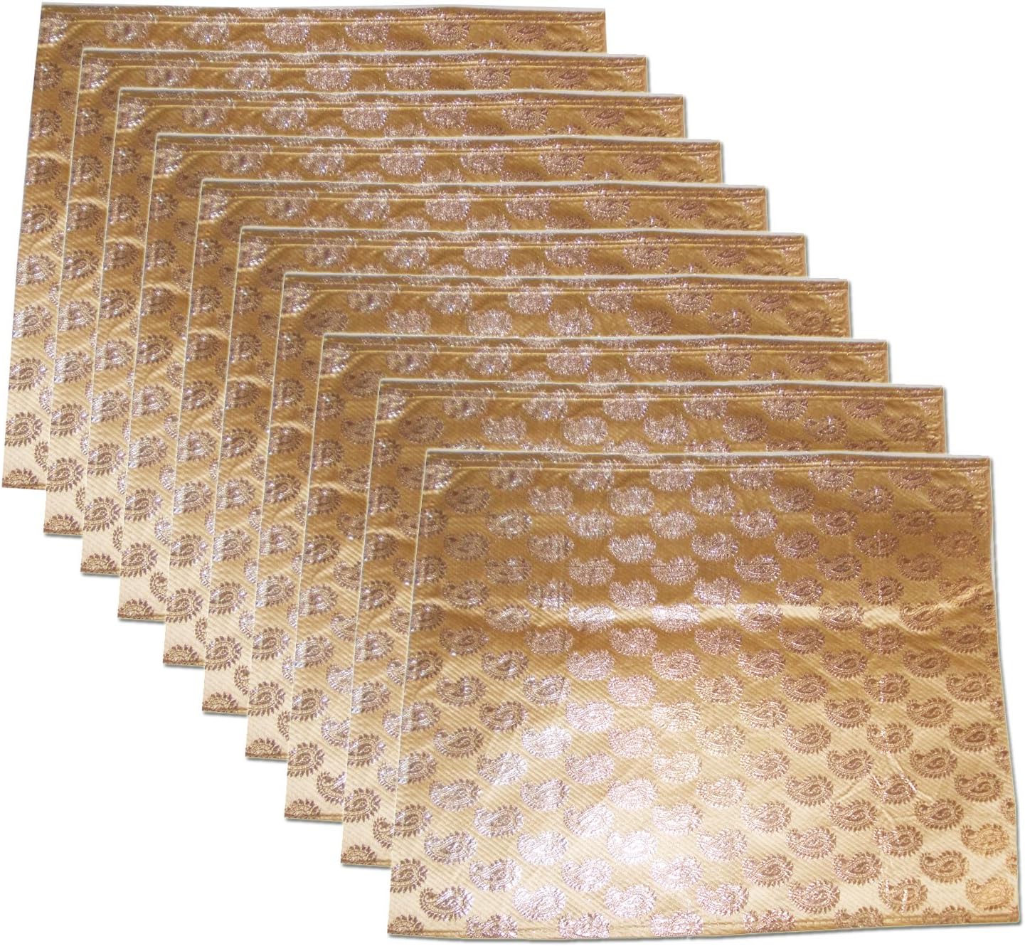Aj Creations Plastic Saree Cover (Pack of 10, Gold)