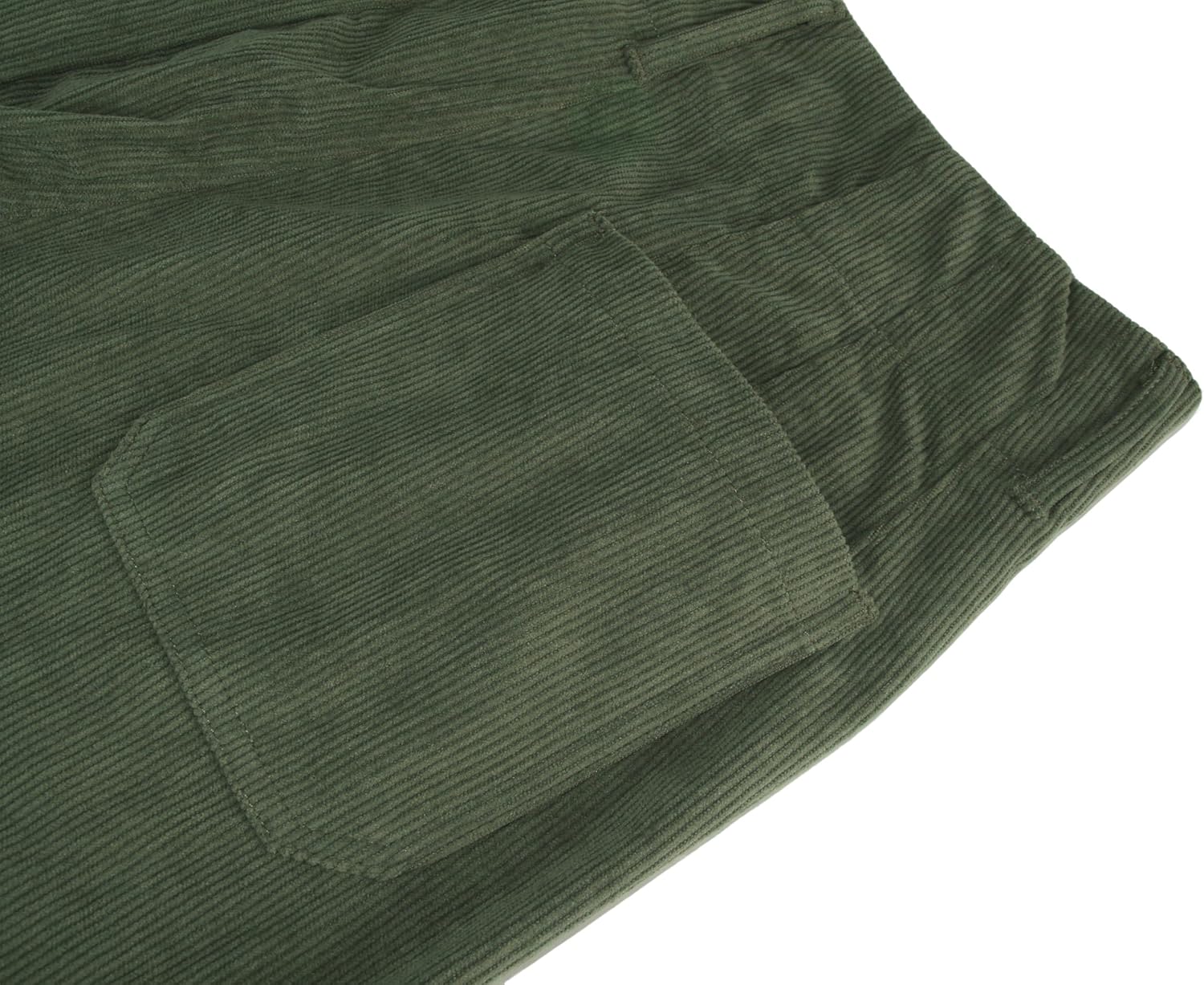 miduo Womens Casual Button Zipper High Waisted Straight Leg Wide Leg Corduroy Pants with Pockets Trousers - Image 6