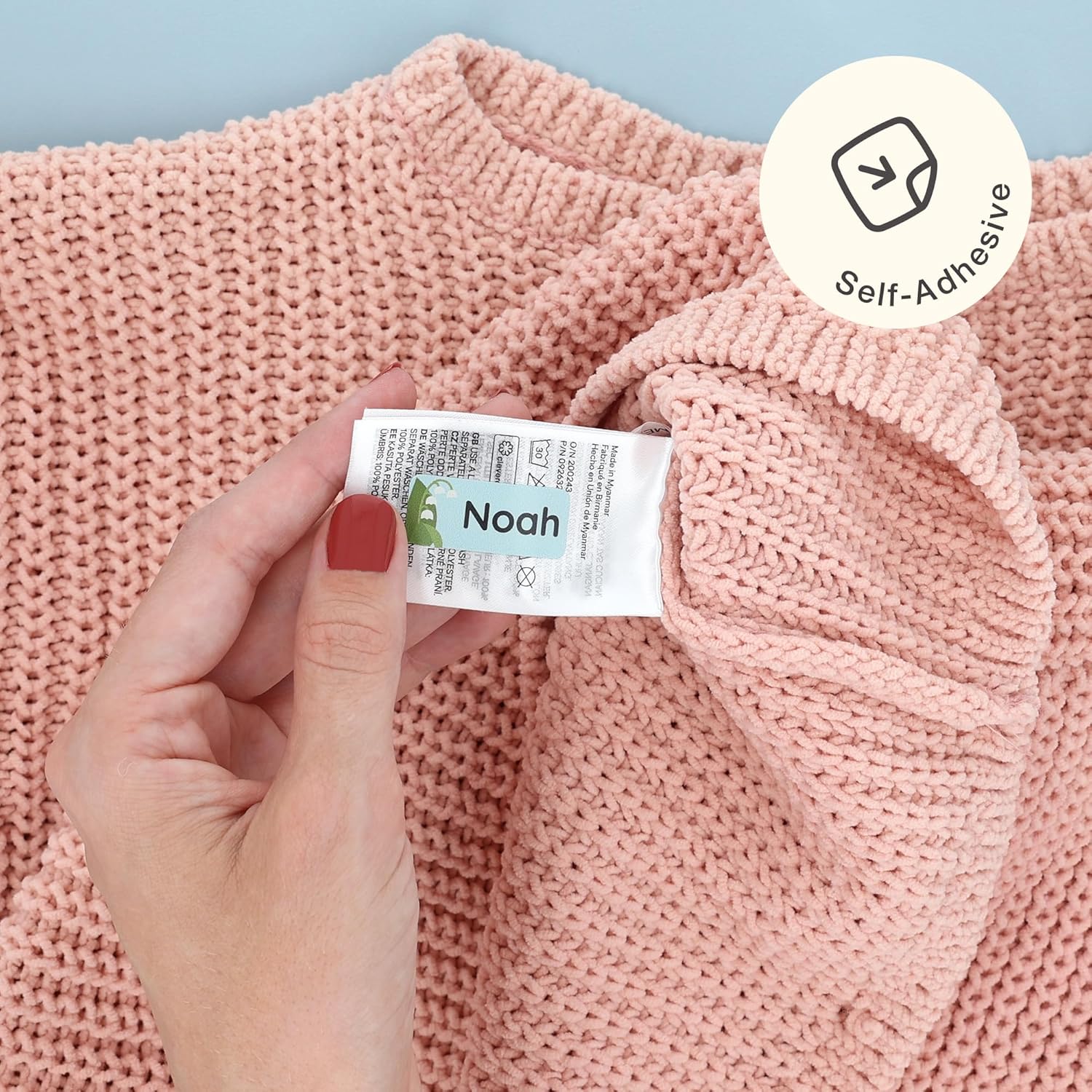 Personalized Name Labels for Kids (60) – Custom Waterproof & Durable Stickers for Clothing, Daycare, Office & School Supplies - Flowers - Image 2