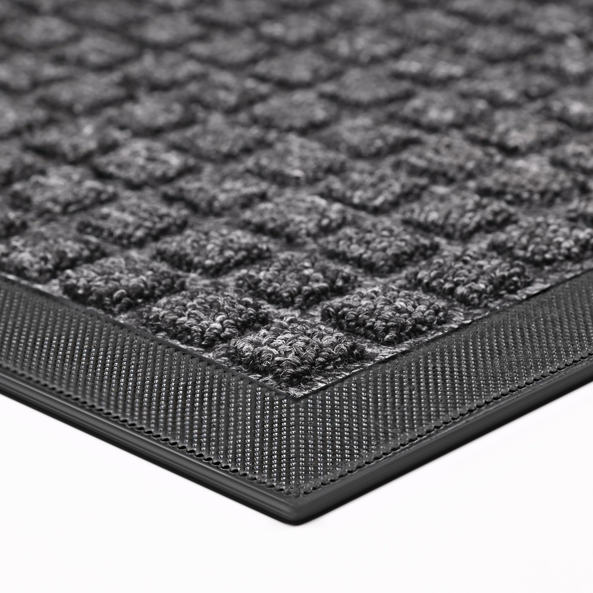 Front Door Mat Outside Entrance, 4' x 3' Heavy Duty Indoor Outdoor Door Mats for Entryway, All Season Weather Outdoor Doormat, Natural Rubber Non Slip Welcome Mats for Front Door