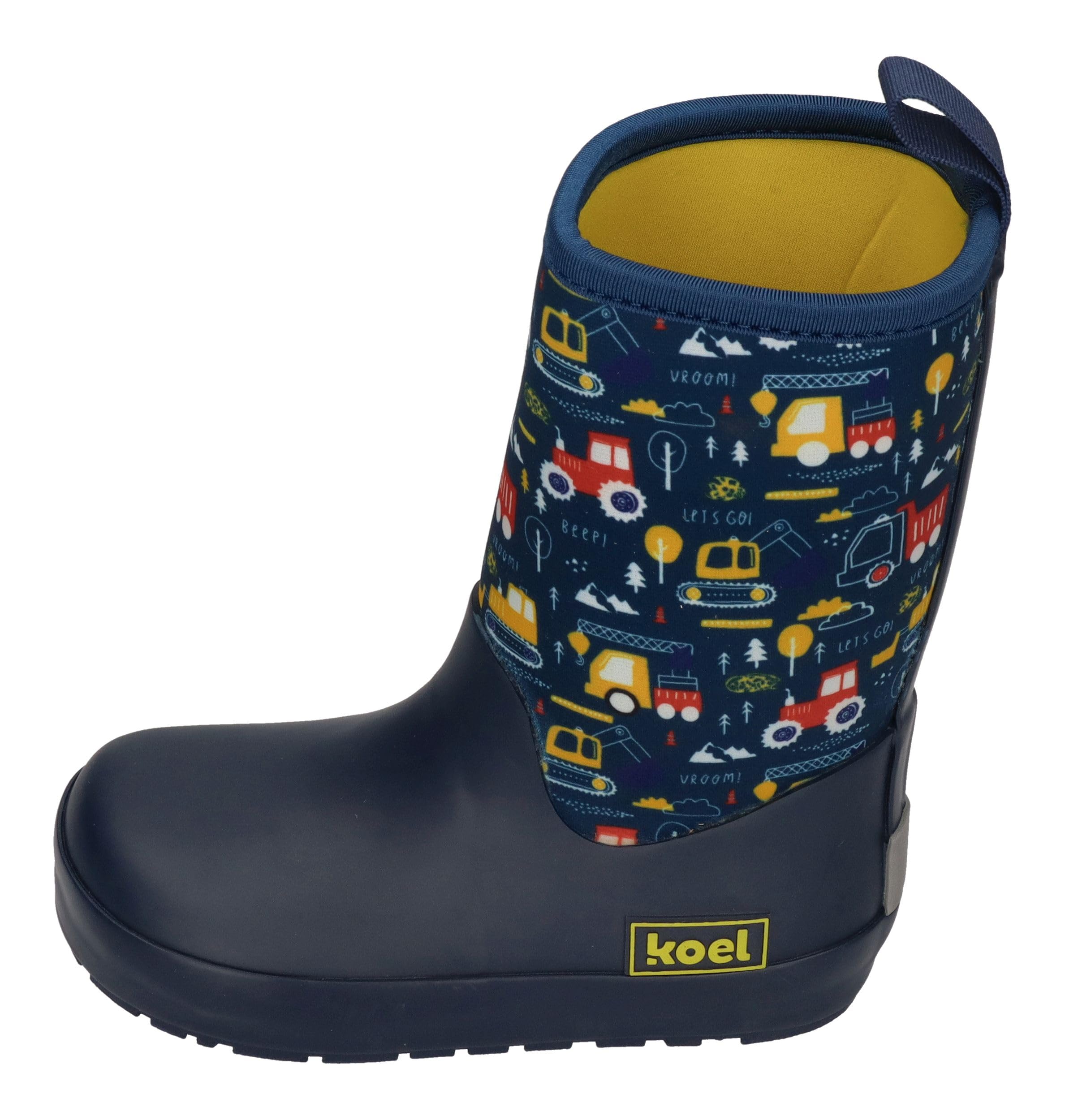 KOEL Kinder Barefoot Gummistiefel NEOPREN WELLIE tractor blue