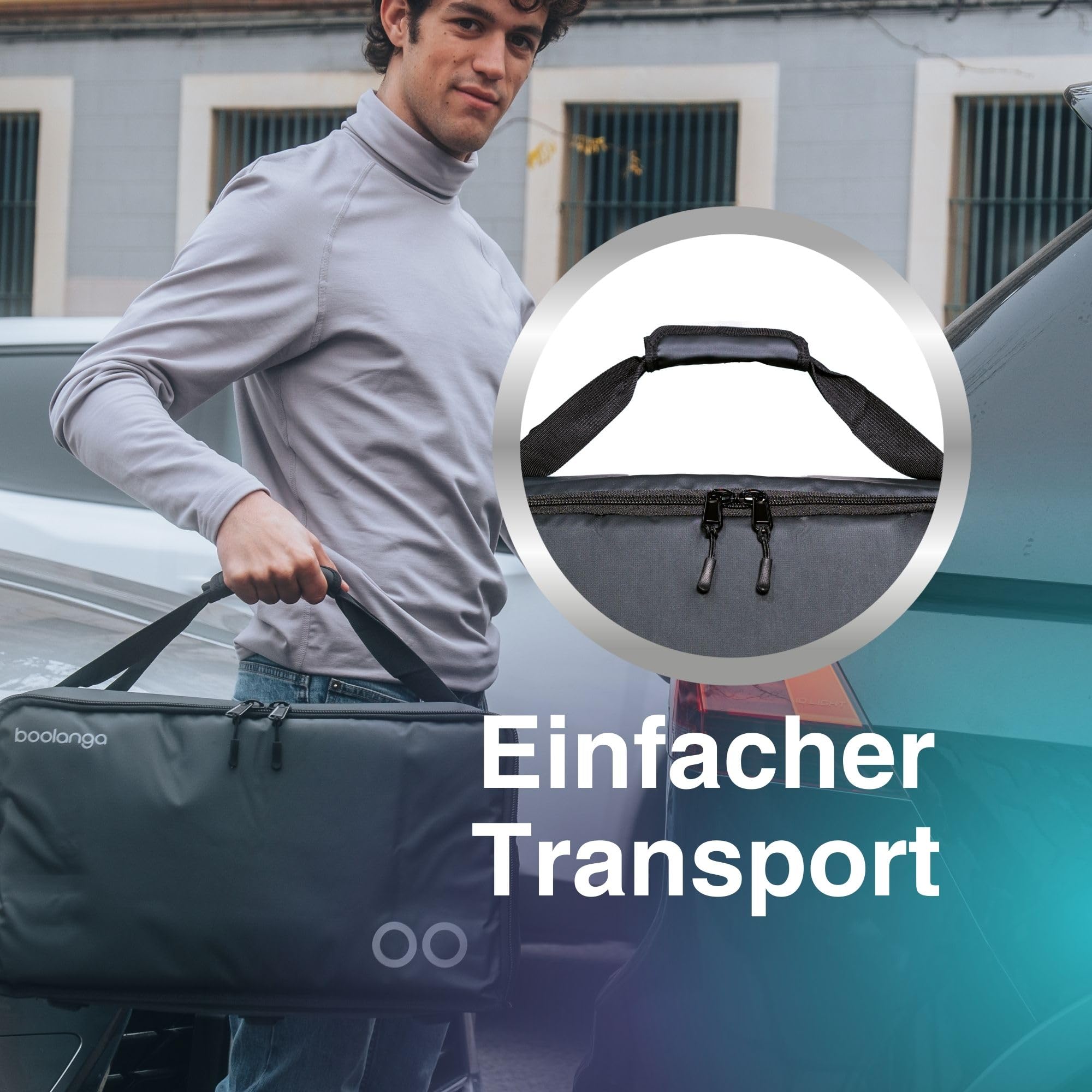 Isolierte Auto-Liefertasche • Premium-Liefertasche, die Ihre Lebensmittel stundenlang warm & kalt hält • 100% wasserabweisend • Vol. 48 l • Entwickelt für professionelle Kuriere, Schwarz ,