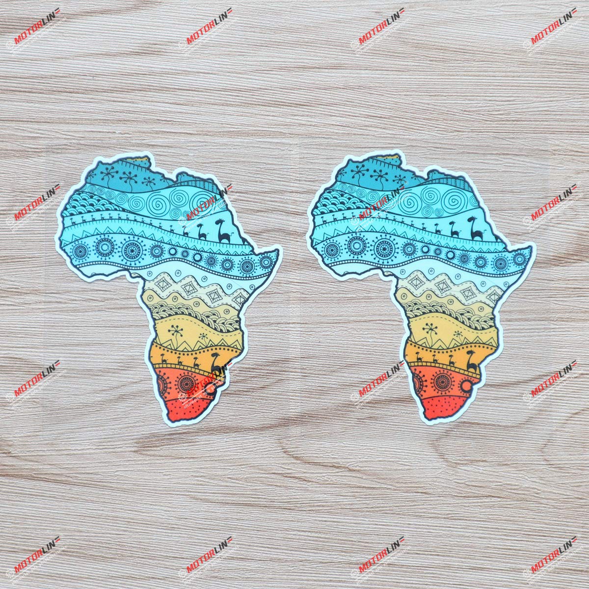 Vinyl Continent Map Decal For Car Laptop Africa Map Outline Stickers ...