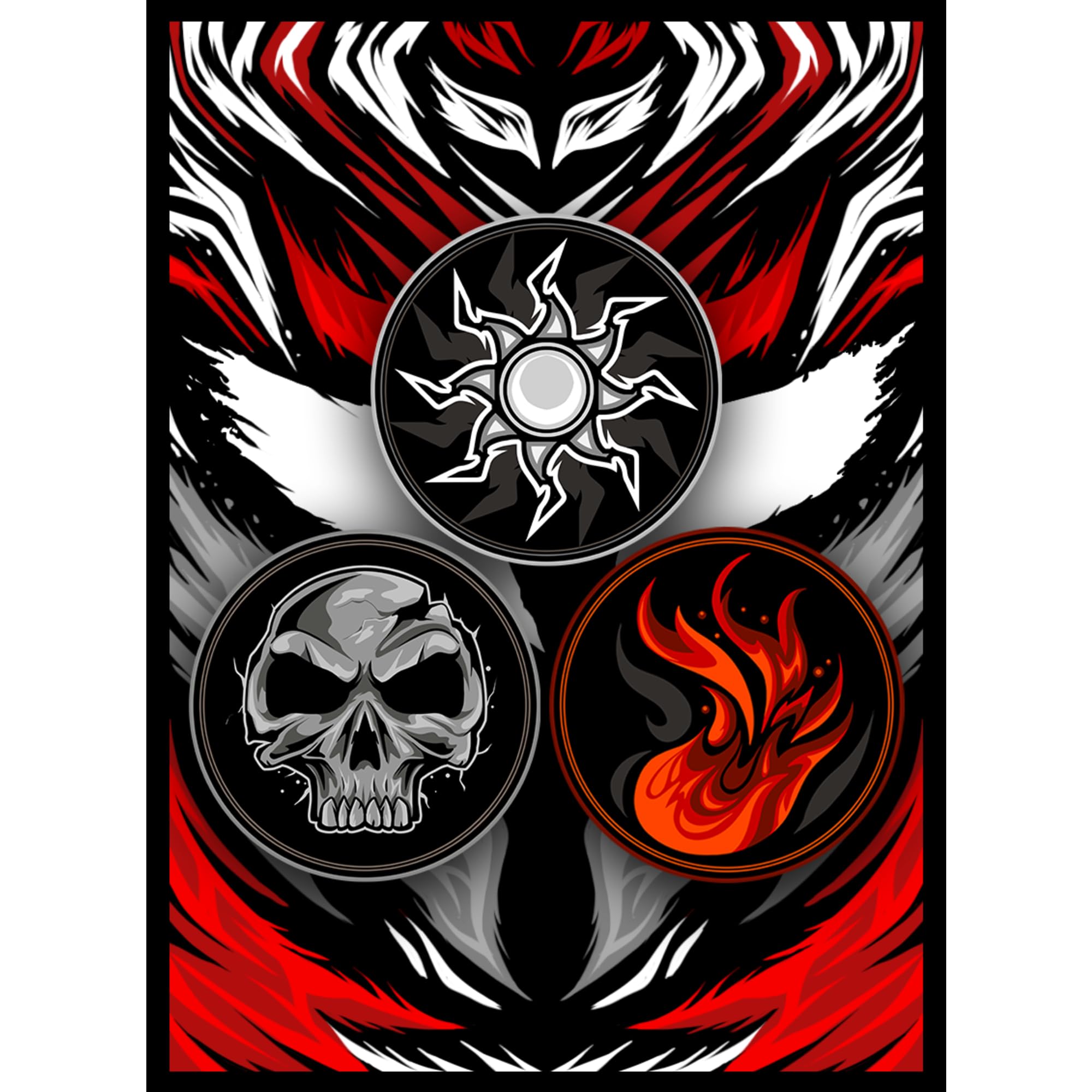Card Sleeves Mtg Paramint Black Red MTG Card Sleeves (Smooth) - 104 Count  Standard Size TCG Sleeves - Compatible With Magic The Gathering - Double  Sleeving - Original Art Design, Premium Protection Zombie Stalker Sleeves