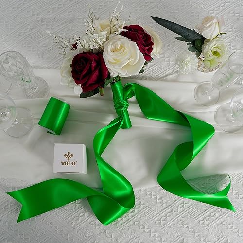 Vista 459 de MEEDEE Orange Satin Ribbon - 1.5 inch Double Faced Satin Ribbon, 50 Yards - Neon Tangerine - For Christmas, Thanksgiving, Halloween, Weddings