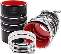 Vista 11 de Codo de 45 grados de 2 a 2.5 pulgadas, manguera de acoplador de 4 capas reforzada de silicona para turbo/intercooler/tubería de admisión, ID de 2 a